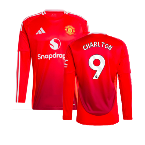 2024-2025 Man Utd Long Sleeve Home Shirt (Charlton 9)