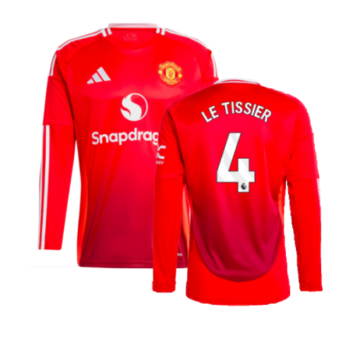 2024-2025 Man Utd Long Sleeve Home Shirt (Le Tissier 4)