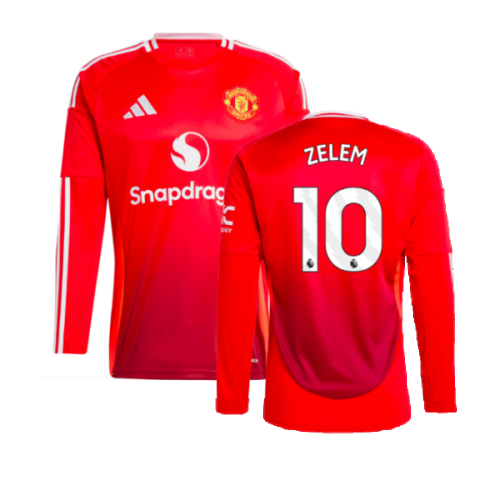 2024-2025 Man Utd Long Sleeve Home Shirt (Zelem 10)