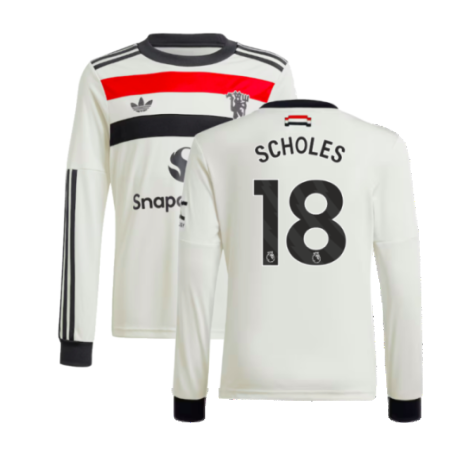 2024-2025 Man Utd Long Sleeve Third Shirt (Kids) (Scholes 18)