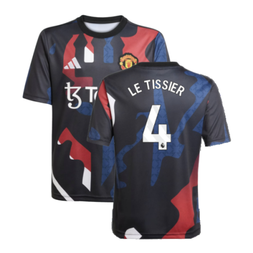 2024-2025 Man Utd Pre-Match Jersey (Black) - Kids (Le Tissier 4)