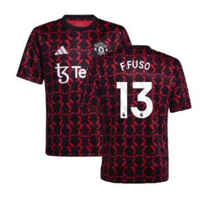 2024-2025 Man Utd Pre-Match Shirt (Black) - Kids (F.Fuso 13)