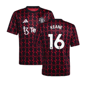 2024-2025 Man Utd Pre-Match Shirt (Black) - Kids (Keane 16) 2024-2025 Man Utd Pre-Match Shirt (Black) - Kids (Keane 16)
