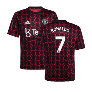 2024-2025 Man Utd Pre-Match Shirt (Black) - Kids (Ronaldo 7) 2024-2025 Man Utd Pre-Match Shirt (Black) - Kids (Ronaldo 7)