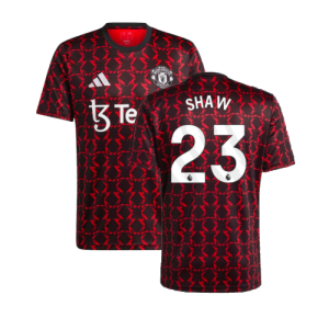2024-2025 Man Utd Pre-Match Shirt (Black) (Shaw 23) 2024-2025 Man Utd Pre-Match Shirt (Black) (Shaw 23)