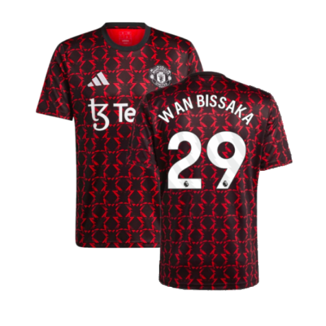 2024-2025 Man Utd Pre-Match Shirt (Black) (Wan Bissaka 29)