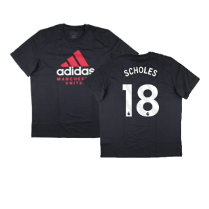 2024-2025 Man Utd Seasonal Graphic Tee (Night Grey) (Scholes 18)