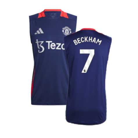 2024-2025 Man Utd Sleeveless Jersey (Night Indigo) (Beckham 7)