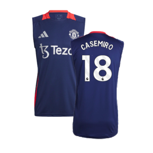 2024-2025 Man Utd Sleeveless Jersey (Night Indigo) (Casemiro 18)