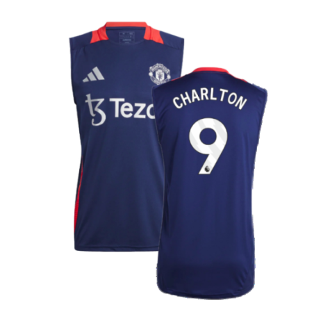 2024-2025 Man Utd Sleeveless Jersey (Night Indigo) (Charlton 9)