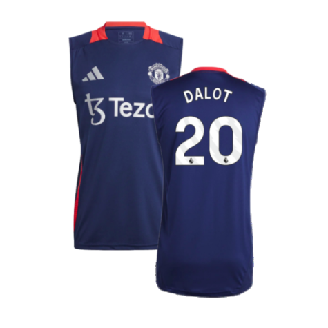 2024-2025 Man Utd Sleeveless Jersey (Night Indigo) (Dalot 20)