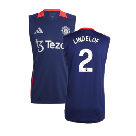 2024-2025 Man Utd Sleeveless Jersey (Night Indigo) (Lindelof 2)