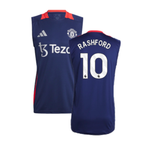 2024-2025 Man Utd Sleeveless Jersey (Night Indigo) (Rashford 10)