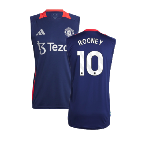 2024-2025 Man Utd Sleeveless Jersey (Night Indigo) (Rooney 10)