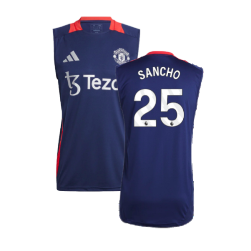 2024-2025 Man Utd Sleeveless Jersey (Night Indigo) (Sancho 25)