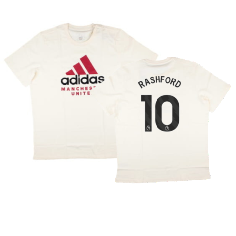 2024-2025 Man Utd SZN Graphic Tee (Cream White) (Rashford 10)