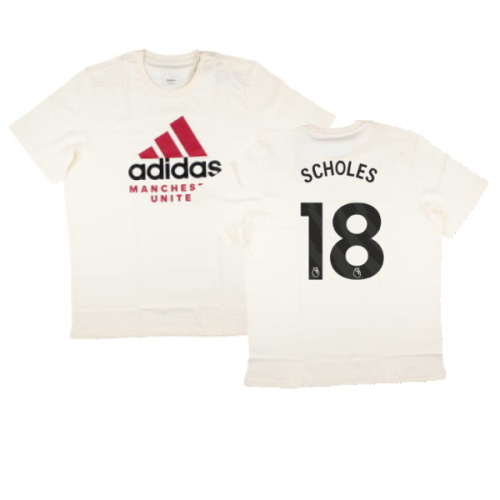 2024-2025 Man Utd SZN Graphic Tee (Cream White) (Scholes 18)