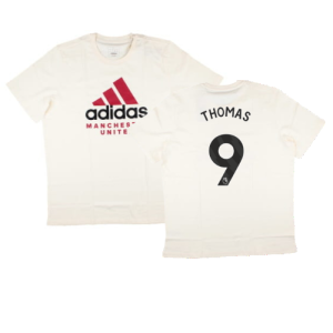 2024-2025 Man Utd SZN Graphic Tee (Cream White) (Thomas 9)