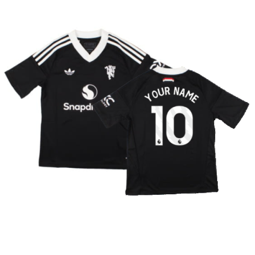 2024-2025 Man Utd Third Goalkeeper Shirt (Black) - Kids (Your Name)