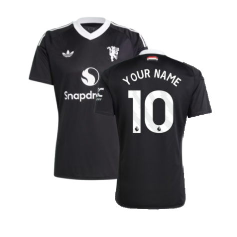 2024-2025 Man Utd Third Goalkeeper Shirt (Black) (Your Name)