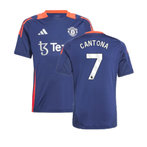 2024-2025 Man Utd Training Jersey (Night Indigo) - Kids (Cantona 7)