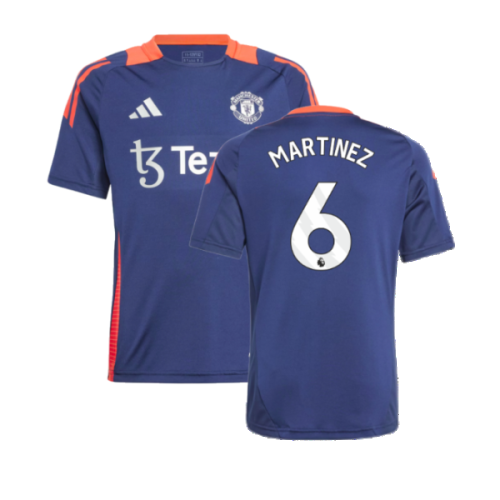 2024-2025 Man Utd Training Jersey (Night Indigo) - Kids (Martinez 6)