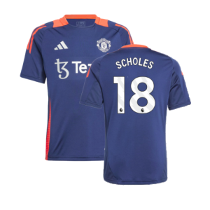 2024-2025 Man Utd Training Jersey (Night Indigo) - Kids (Scholes 18)