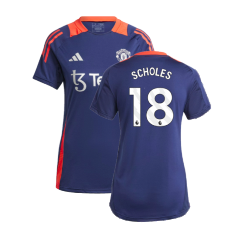 2024-2025 Man Utd Training Jersey (Night Indigo) - Womens (Scholes 18)