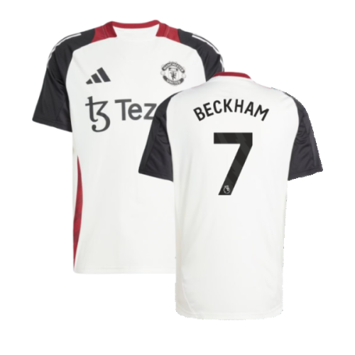 2024-2025 Man Utd Training Jersey (Off White) (Beckham 7)