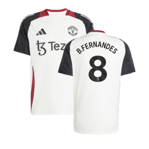 2024-2025 Man Utd Training Jersey (Off White) (B.Fernandes 8)