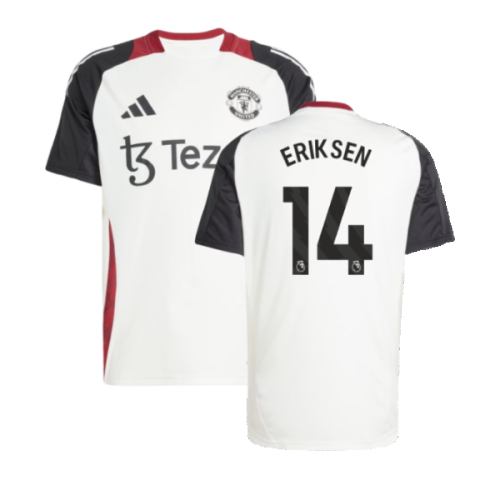 2024-2025 Man Utd Training Jersey (Off White) (Eriksen 14)