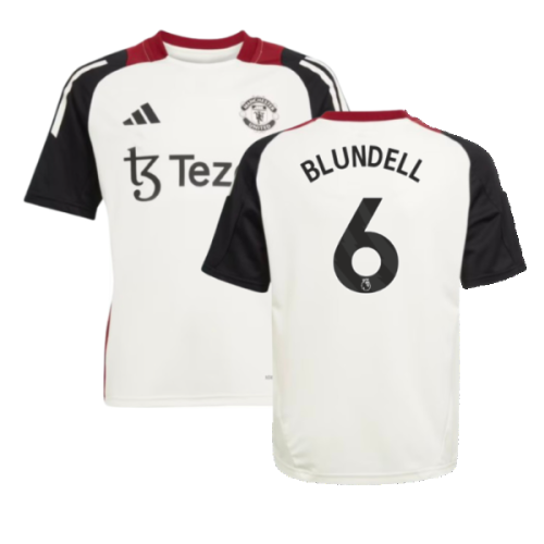 2024-2025 Man Utd Training Jersey (Off White) - Kids (Blundell 6)