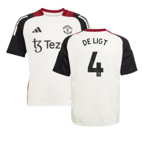 2024-2025 Man Utd Training Jersey (Off White) - Kids (De Ligt 4)