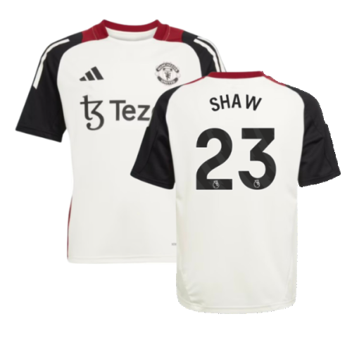 2024-2025 Man Utd Training Jersey (Off White) - Kids (Shaw 23)