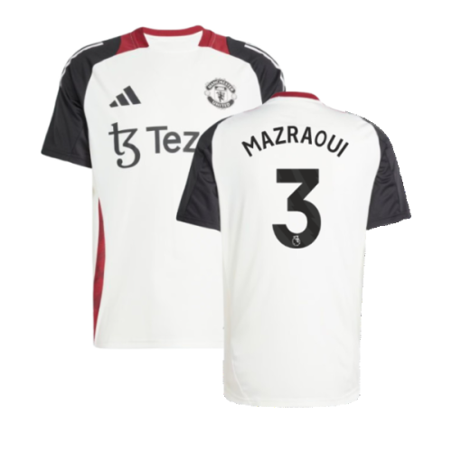 2024-2025 Man Utd Training Jersey (Off White) (Mazraoui 3)