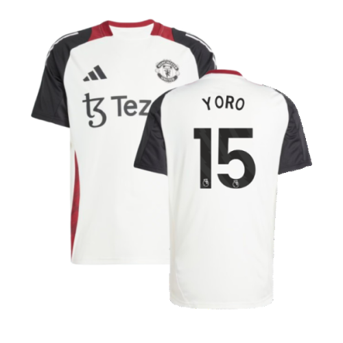 2024-2025 Man Utd Training Jersey (Off White) (Yoro 15)