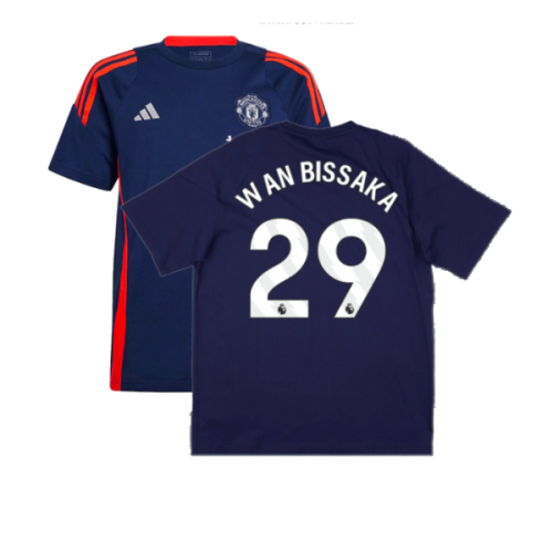 2024-2025 Man Utd Training Tee (Night Indigo) - Kids (Wan Bissaka 29)