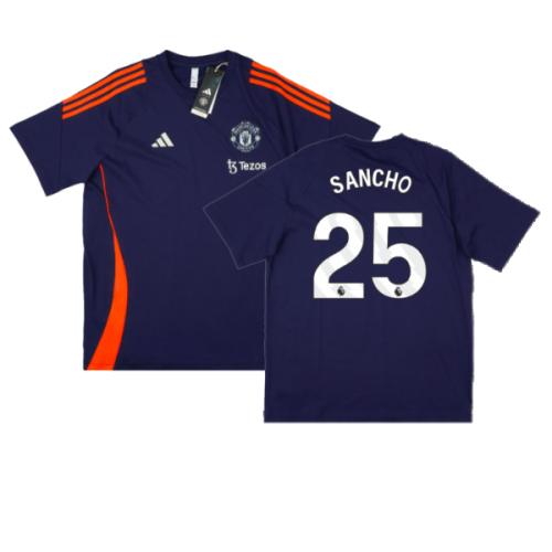 2024-2025 Man Utd Training Tee (Night Indigo) (Sancho 25)