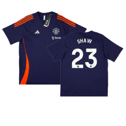 2024-2025 Man Utd Training Tee (Night Indigo) (Shaw 23)