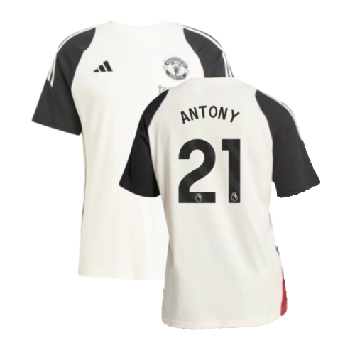 2024-2025 Man Utd Training Tee (Off White) (Antony 21)