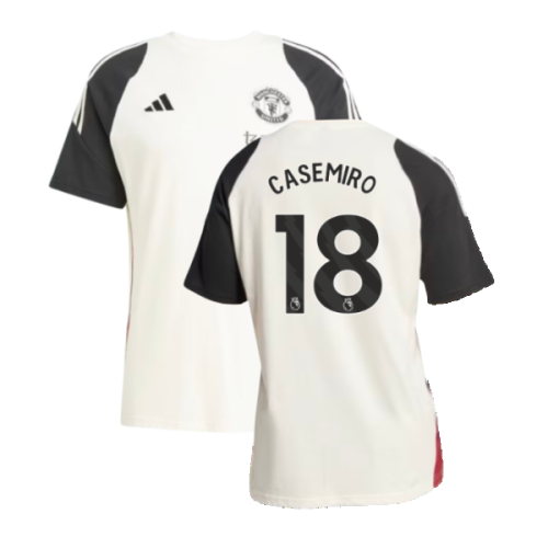 2024-2025 Man Utd Training Tee (Off White) (Casemiro 18)