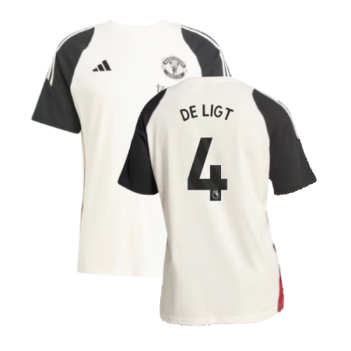 2024-2025 Man Utd Training Tee (Off White) (De Ligt 4)