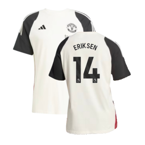 2024-2025 Man Utd Training Tee (Off White) (Eriksen 14)