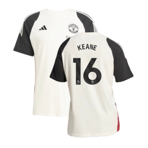 2024-2025 Man Utd Training Tee (Off White) (Keane 16)