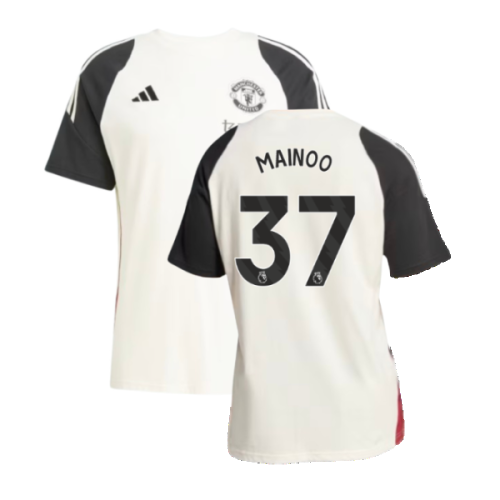 2024-2025 Man Utd Training Tee (Off White) (Mainoo 37)