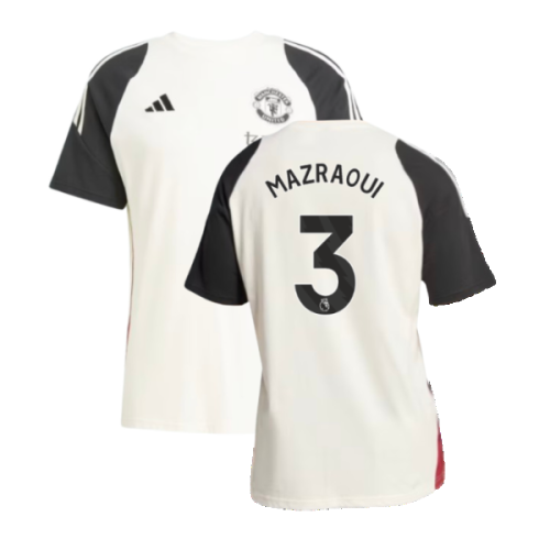 2024-2025 Man Utd Training Tee (Off White) (Mazraoui 3)