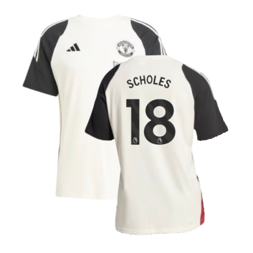 2024-2025 Man Utd Training Tee (Off White) (Scholes 18)