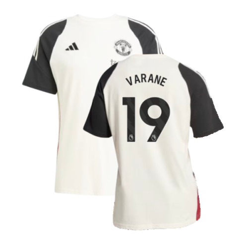 2024-2025 Man Utd Training Tee (Off White) (Varane 19)