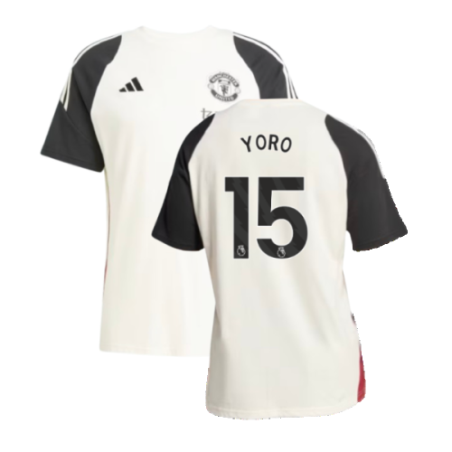 2024-2025 Man Utd Training Tee (Off White) (Yoro 15)