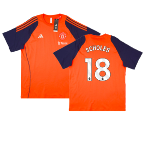 2024-2025 Man Utd Training Tee (Red) (Scholes 18)